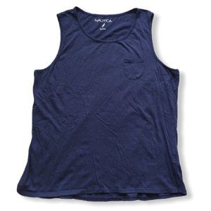 Nautica Large tank top Navy pocket